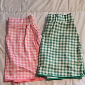J. Crew Pink and White Gingham Fabric